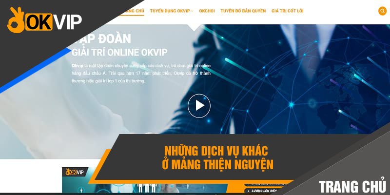 Những dịch vụ khác ở mảng thiện nguyện